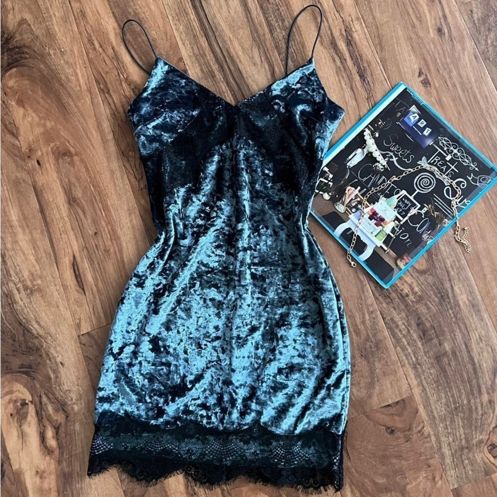 Cami Strap Velvet Dress